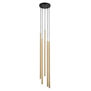 Lampa Wisząca Sigma Sopel Lux Koło Długi Czarny/Złoty x5