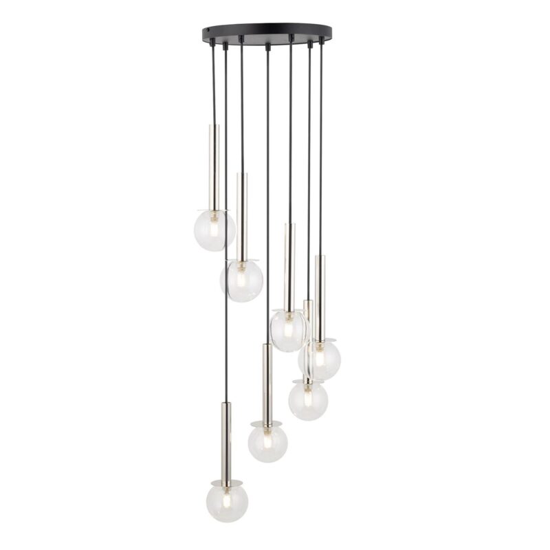 Lampa Wisząca Sigma Daisy Srebrny/Transparentny x7