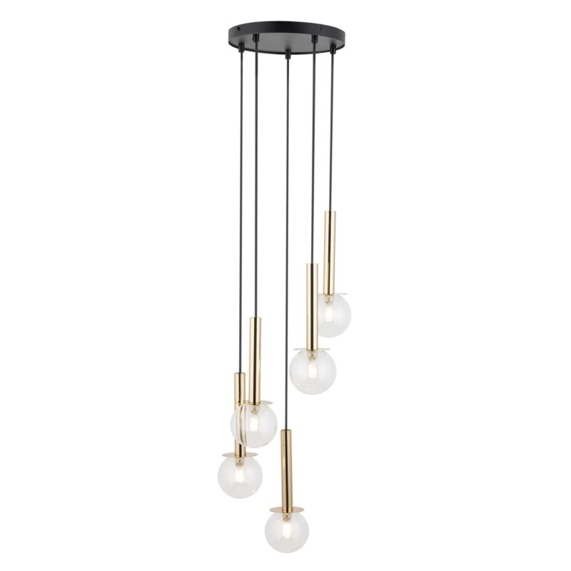 Lampa Wisząca Sigma Daisy Złoty/Transparentny x5