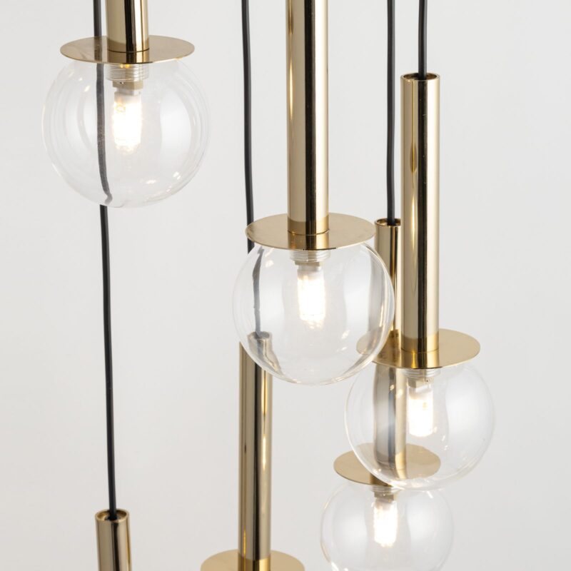 Lampa Wisząca Sigma Daisy Złoty/Transparentny x7