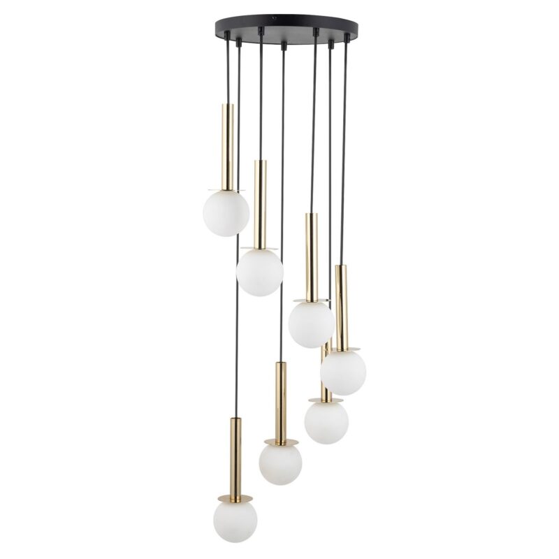 Lampa Wisząca Sigma Daisy Złoty/Biały x7