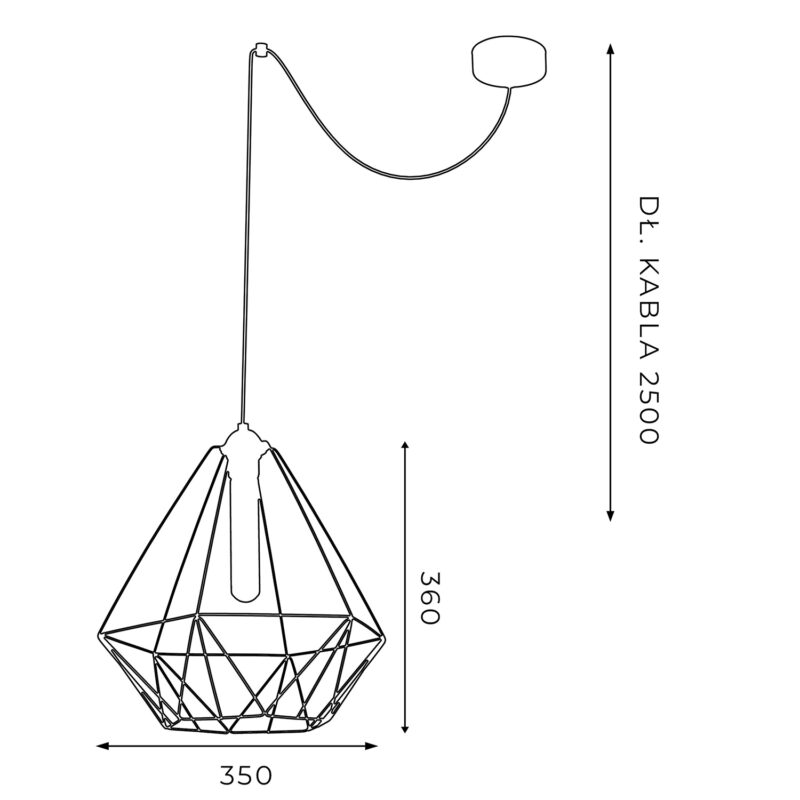 Żyrandol Luminex Spindel Basket Dia 350/h=360 Black x1 - obrazek 5