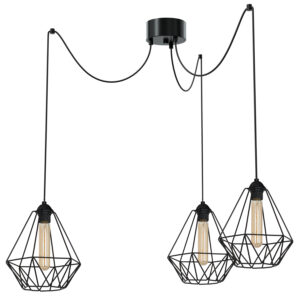 Żyrandol Luminex Spindel Basket Dia 250/h=260 Black x3