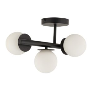 Plafon Sigma Avola Kulki Czarne/Białe x3