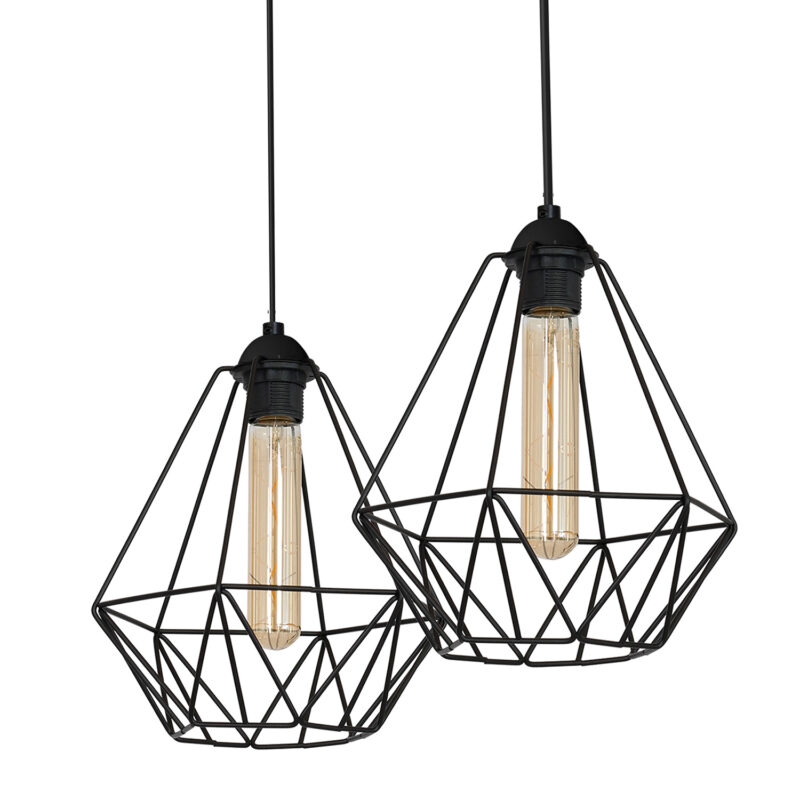 Żyrandol Luminex Spindel Basket Dia 250/h=260 Black x3 - obrazek 3