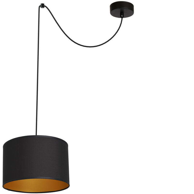 Żyrandol Luminex Spindel Shade Dia 250 Black/gold x1