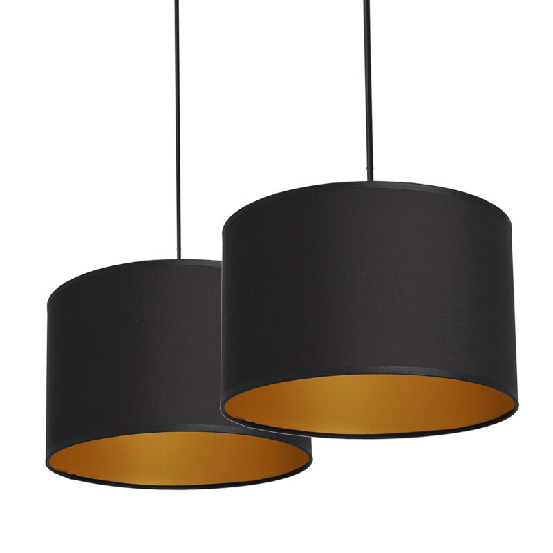 Żyrandol Luminex Spindel Shade Dia 250 Black/gold x3 - obrazek 3