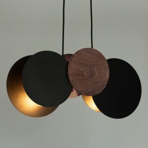 Lampa Wisząca Sigma Tola Czarny/Brąz x2