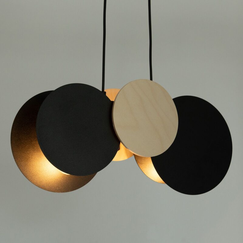 Lampa Wisząca Sigma Tola Czarny/Brzoza x2
