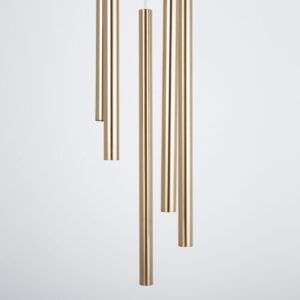 Lampa Wisząca Sigma Sopel Premium Koło Złoty Szczotkowany x5