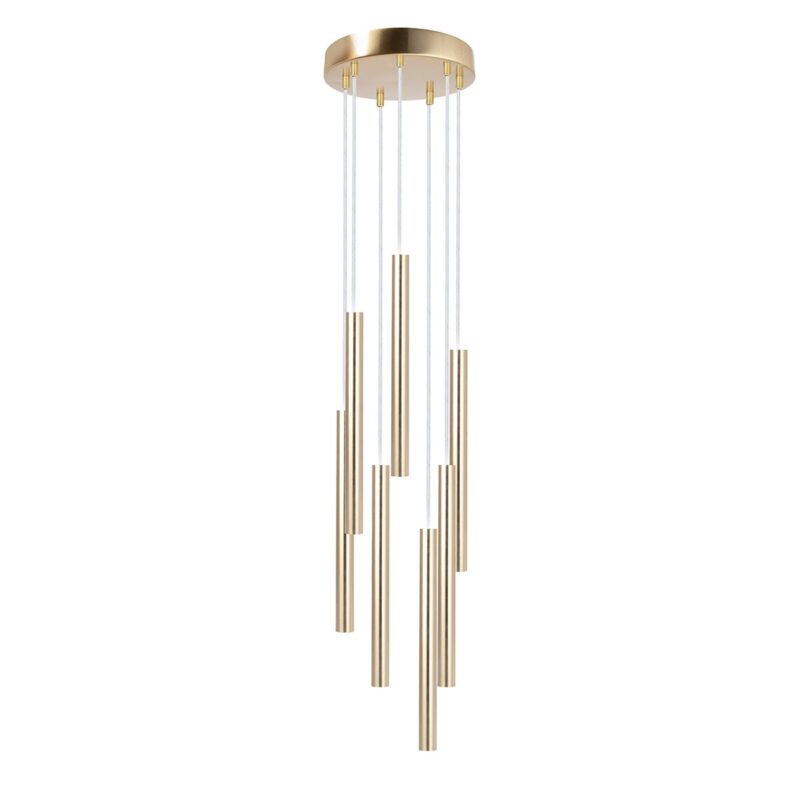 Lampa Wisząca Sigma Sopel Premium Koło Złoty Szczotkowany x7