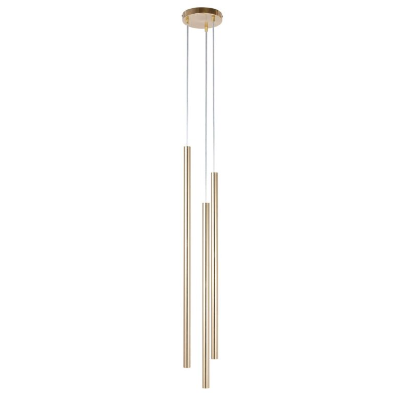 Lampa Wisząca Sigma Sopel Premium Koło Długi Złoty Szczotkowany x3