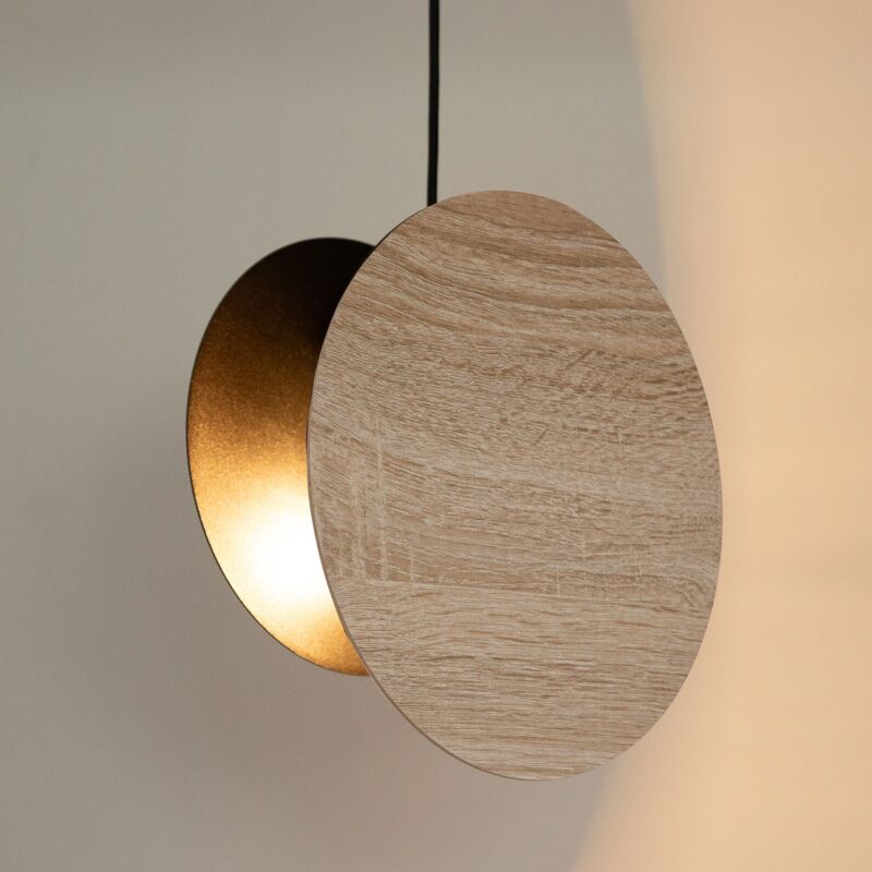 Lampa Wisząca Sigma Tola Czarny/Dąb Lhdf x1