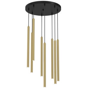 Żyrandol Luminex Plate Dia 460 Mm Yoru Black/brass x8