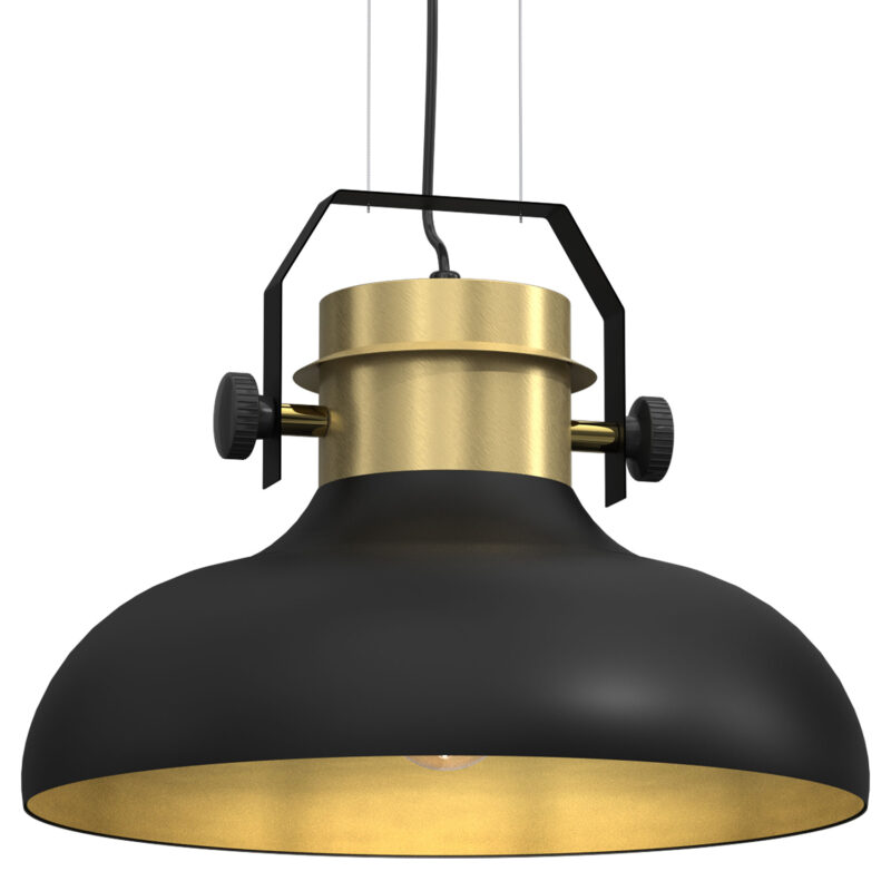 Żyrandol Luminex Helsing Black/gold x1 - obrazek 3