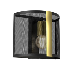Kinkiet Luminex Kaga Black/gold x1