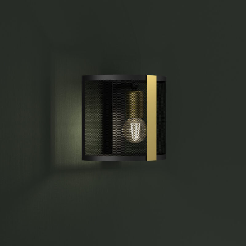Kinkiet Luminex Kaga Black/gold x1 - obrazek 3