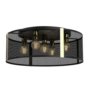 Plafon Luminex Kaga Black/gold x5