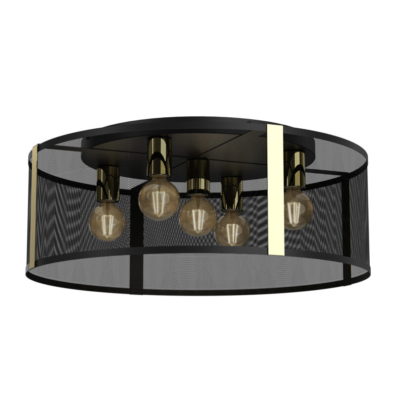 Plafon Luminex Kaga Black/gold x5