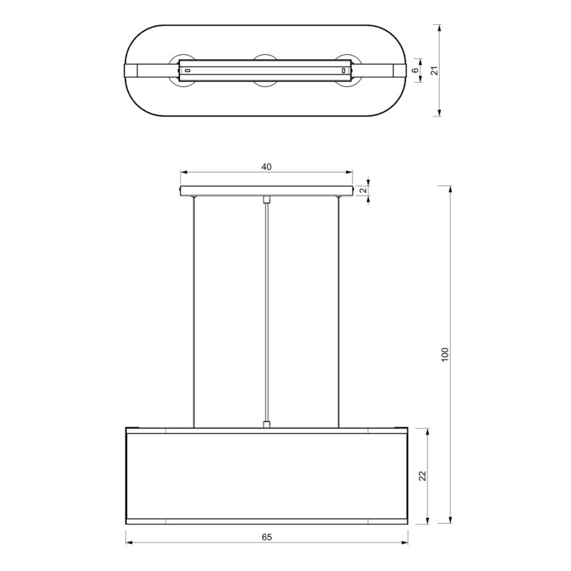 Żyrandol Luminex Oval Kaga Black/gold x3 - obrazek 5