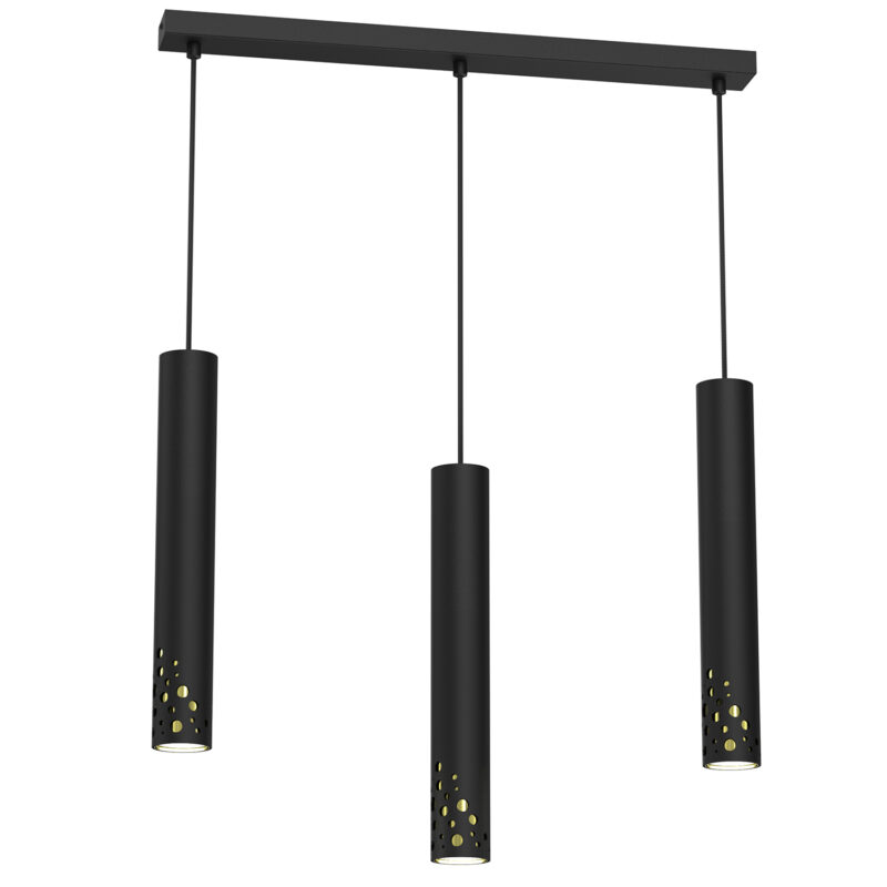 Żyrandol Luminex Altro Buble Line Bar 600 Mm Black/gold x3