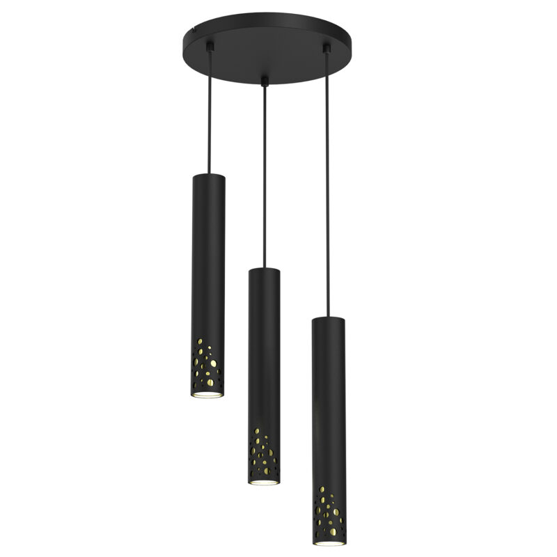 Żyrandol Luminex Altro Buble Plate Dia 300 Mm Black/gold x3