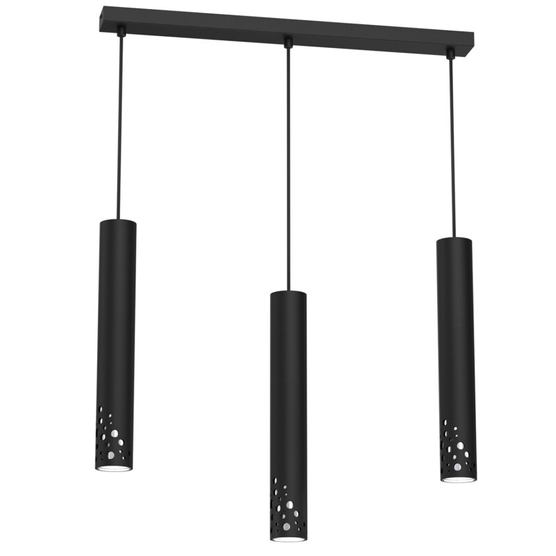Żyrandol Luminex Altro Buble Line Bar 600 Mm Black/chrome x3