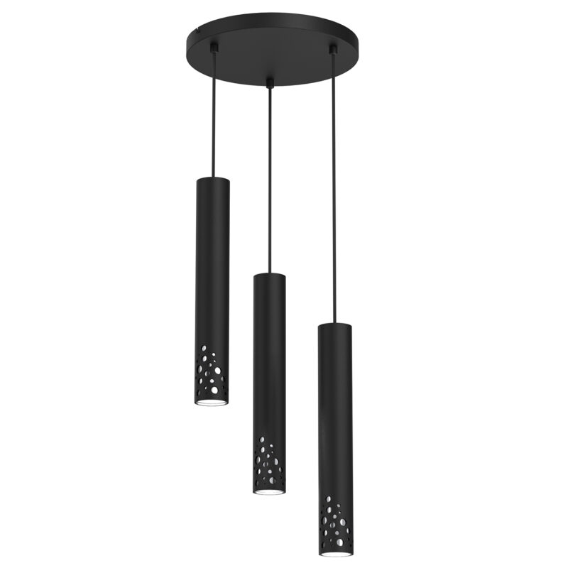 Żyrandol Luminex Altro Buble Plate Dia 300 Mm Black/chrome x3