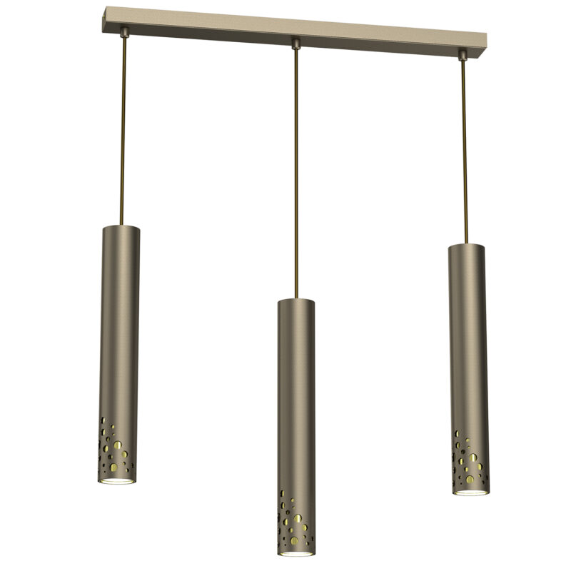 Żyrandol Luminex Altro Buble Line Bar 600 Mm Tytanium Gold/gold x3