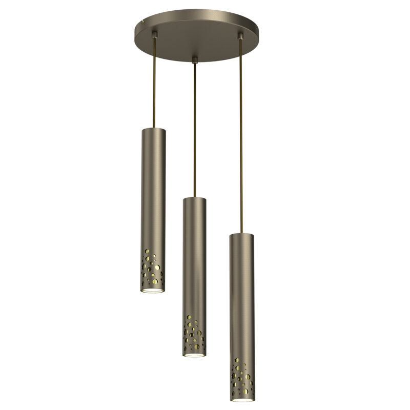 Żyrandol Luminex Altro Buble Plate Dia 300 Mm Tytanium Gold/gold x3