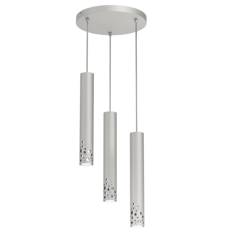 Żyrandol Luminex Altro Buble Plate Dia 300 Mm Gray/chrome x3