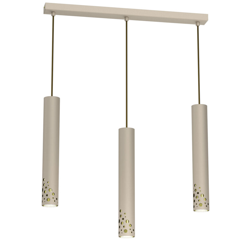 Żyrandol Luminex Altro Buble Line Bar 600 Mm Beige/gold x3