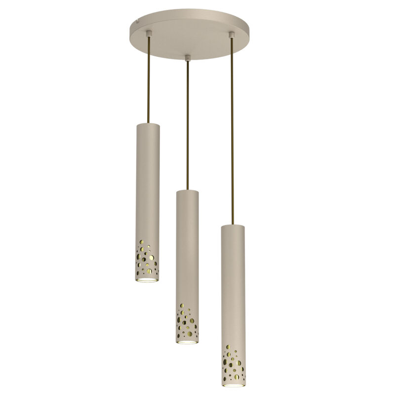 Żyrandol Luminex Altro Buble Plate Dia 300 Mm Beige/gold x3