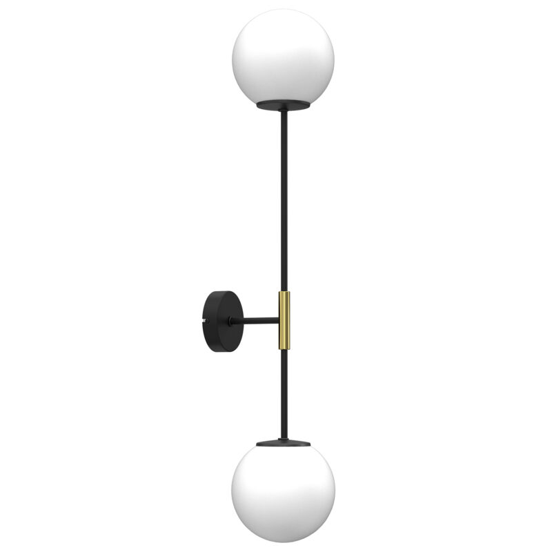 Kinkiet Luminex Glame Black/gold x2