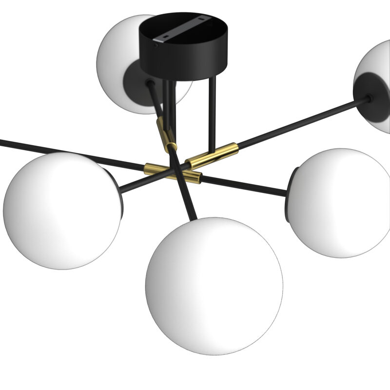 Plafon Luminex Glame Black/gold x6 - obrazek 3