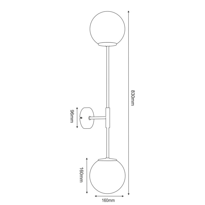 Kinkiet Luminex Glame Black/chrome x1 - obrazek 5