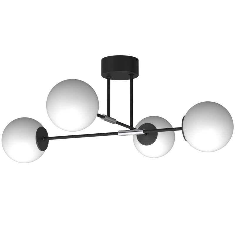 Plafon Luminex Glame Black/chrome x4