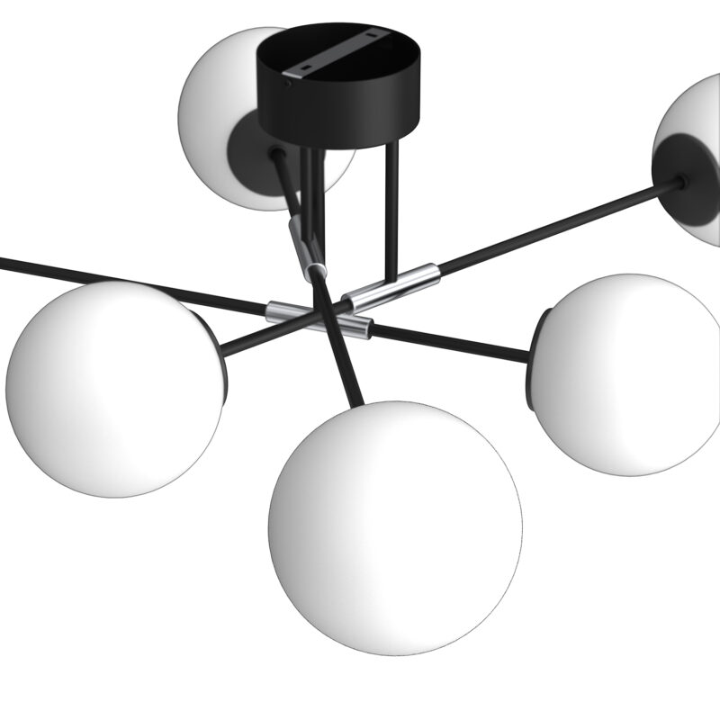 Plafon Luminex Glame Black/chrome x6 - obrazek 3
