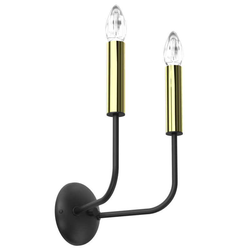 Kinkiet Luminex Akasya Black/gold x2