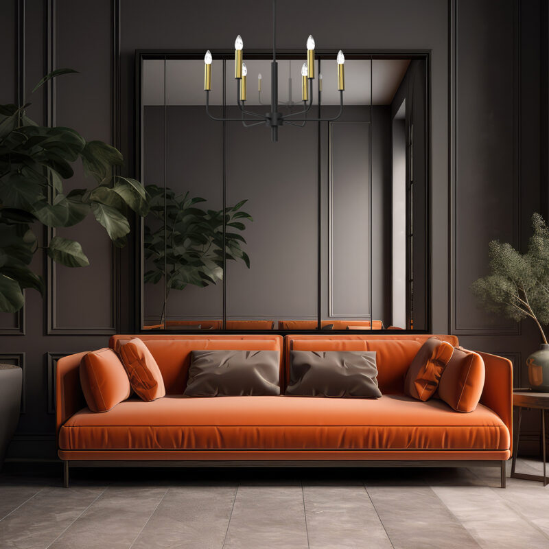 Żyrandol Luminex Akasya Black/gold x6 - obrazek 4