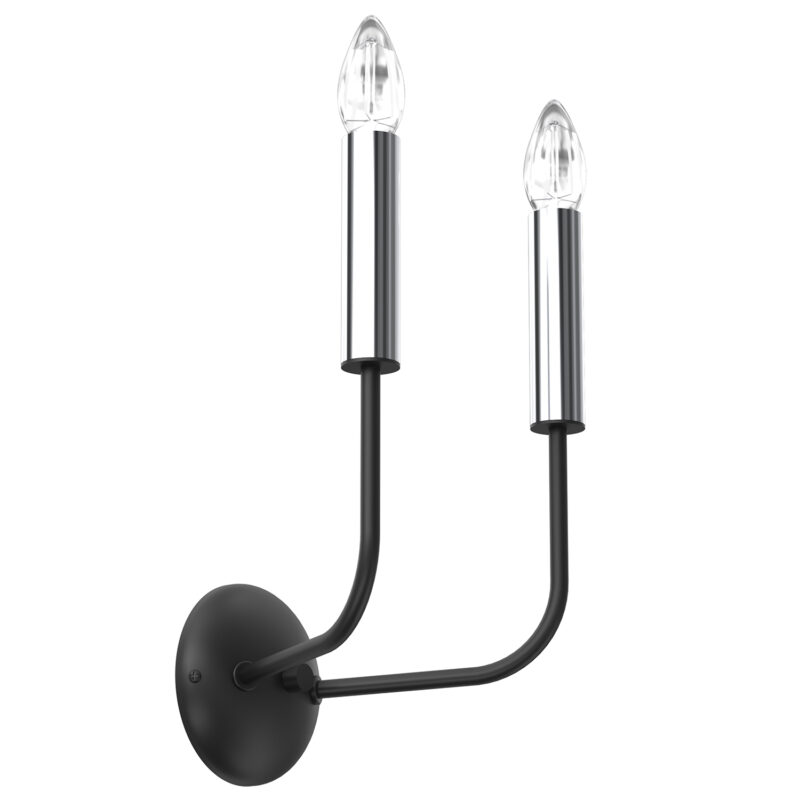 Kinkiet Luminex Akasya Black/chrome x2