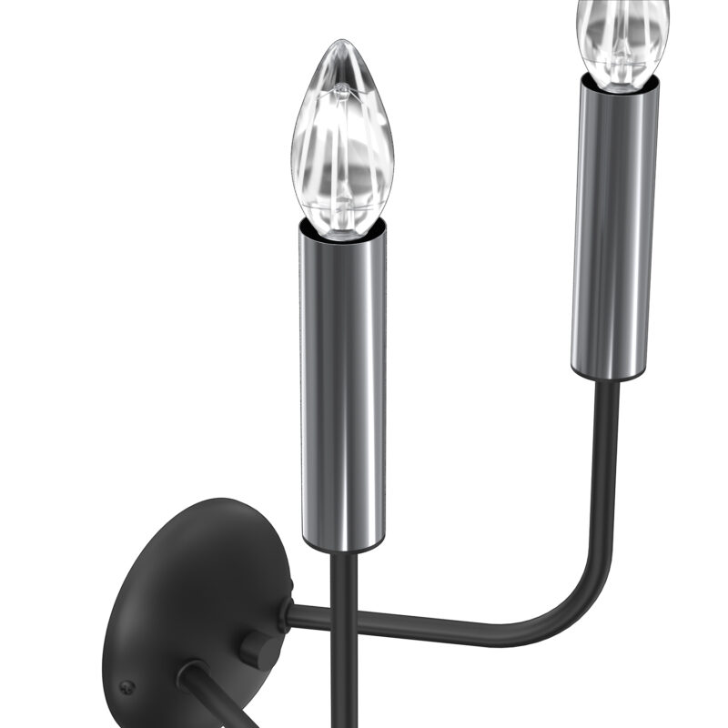 Kinkiet Luminex Akasya Black/chrome x2 - obrazek 3