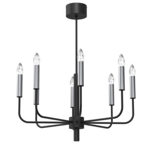 Żyrandol Luminex Akasya Black/chrome x8