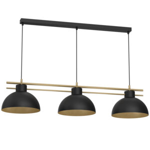 Żyrandol Luminex Estate Shade Dia 290 Mm Black/gold x3