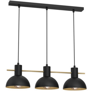 Żyrandol Luminex Estate Mini Shade Dia 180 Mm Black/gold x3