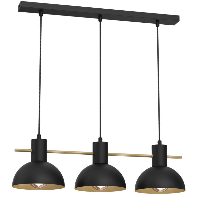 Żyrandol Luminex Estate Mini Shade Dia 180 Mm Black/gold x3