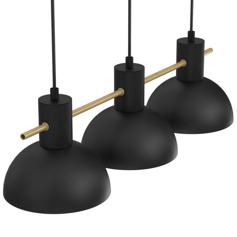 Żyrandol Luminex Estate Mini Shade Dia 180 Mm Black/gold x3 - obrazek 3