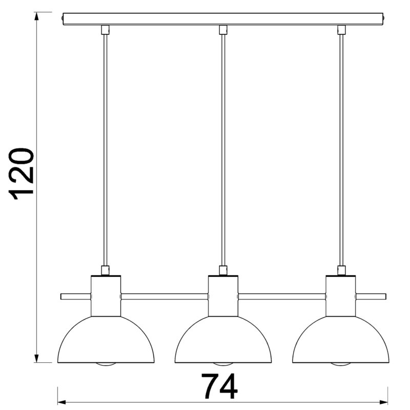 Żyrandol Luminex Estate Mini Shade Dia 180 Mm Black/gold x3 - obrazek 5