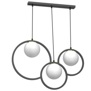 Żyrandol Luminex Expo Black/gold x3