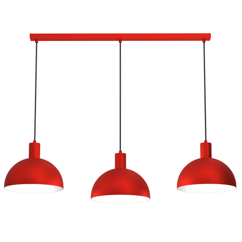 Żyrandol Luminex Handa Red x3